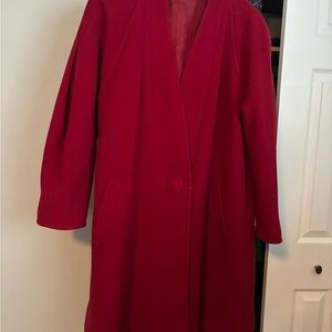 Chic Women's vintage Red swing Coat made in France